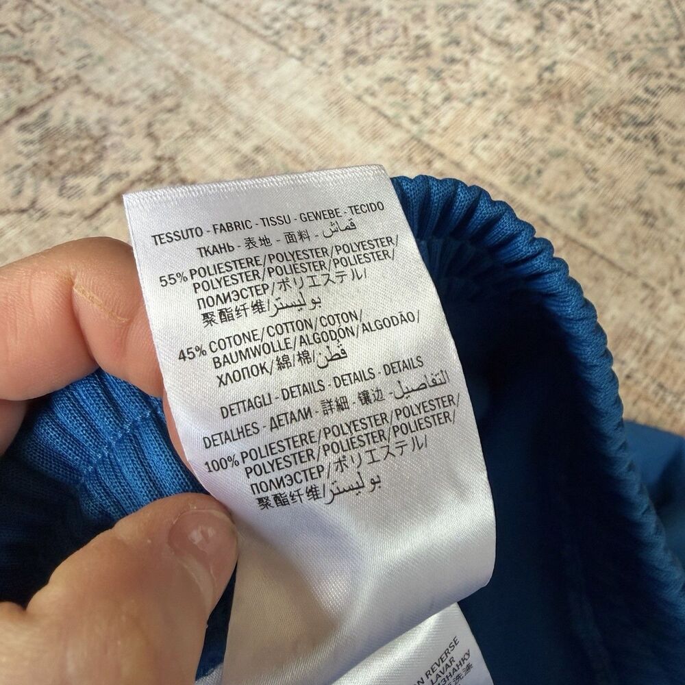 GUCCI blue red webbing trims flare cropped track pants Women’s Medium Pleated - Picture 14 of 16